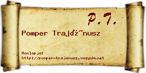 Pomper Trajánusz névjegykártya